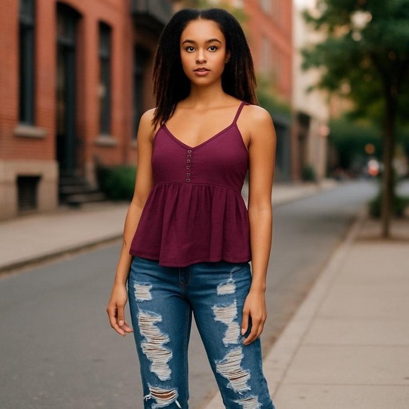 American Eagle Soft & Sexy Tank Top S & Distressed Jegging Jeans 6 Bundle - Picture 1 of 8